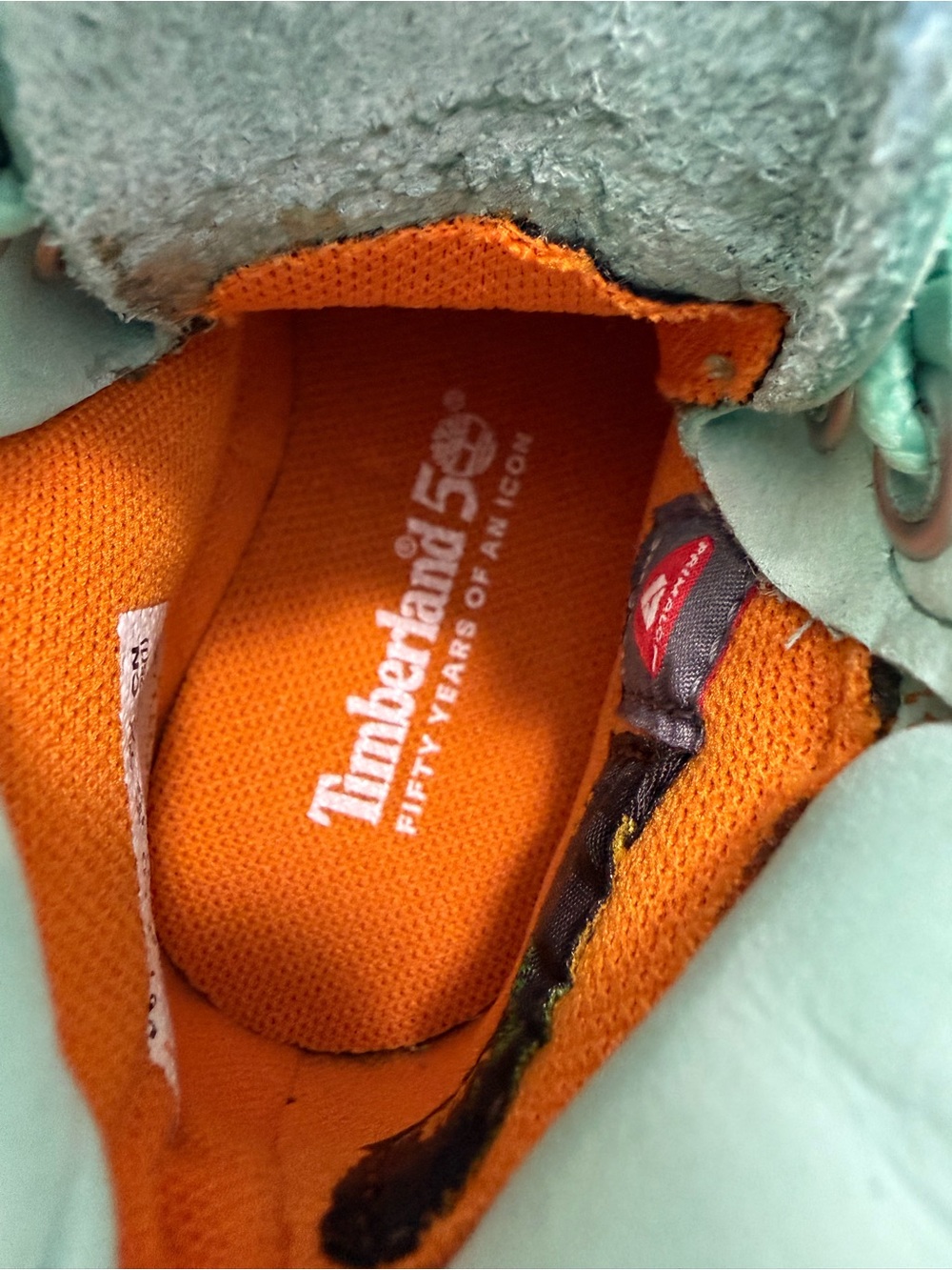 NEW Timberland 50th Anniversary Premium 6” Waterproof Boots Light Green Nubuck - Picture 10 of 16
